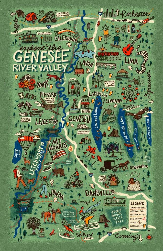 Livingston County Illustrated Map